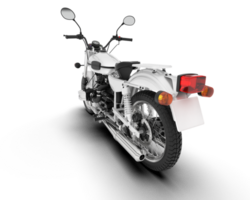 White motorcycle isolated on transparent background. 3d rendering - illustration png