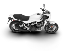 White motorcycle isolated on transparent background. 3d rendering - illustration png