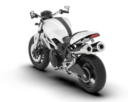 White fast bike isolated on transparent background. 3d rendering - illustration png