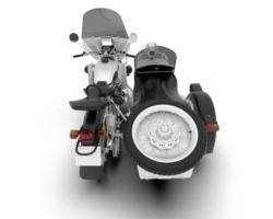 White fast bike isolated on transparent background. 3d rendering - illustration png