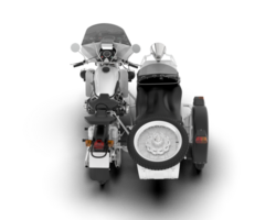 White motorcycle isolated on transparent background. 3d rendering - illustration png