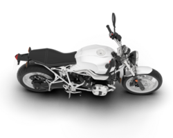 White fast bike isolated on transparent background. 3d rendering - illustration png