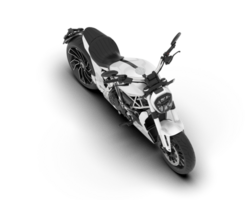 White motorcycle isolated on transparent background. 3d rendering - illustration png