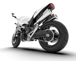 White motorcycle isolated on transparent background. 3d rendering - illustration png