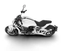 White fast bike isolated on transparent background. 3d rendering - illustration png