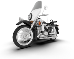 White fast bike isolated on transparent background. 3d rendering - illustration png