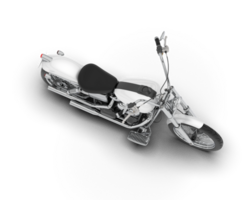 White fast bike isolated on transparent background. 3d rendering - illustration png