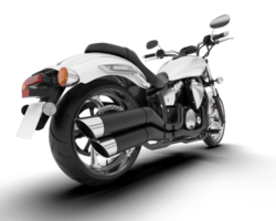 White fast bike isolated on transparent background. 3d rendering - illustration png