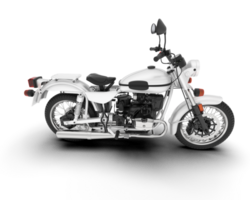 White fast bike isolated on transparent background. 3d rendering - illustration png