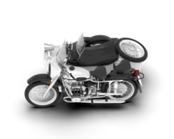 White fast bike isolated on transparent background. 3d rendering - illustration png