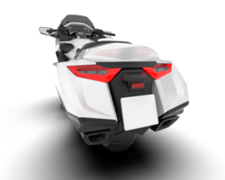 White motorcycle isolated on transparent background. 3d rendering - illustration png