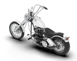 White fast bike isolated on transparent background. 3d rendering - illustration png