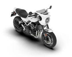 White fast bike isolated on transparent background. 3d rendering - illustration png