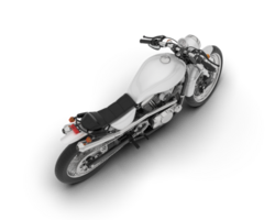 White fast bike isolated on transparent background. 3d rendering - illustration png