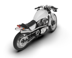 White fast bike isolated on transparent background. 3d rendering - illustration png