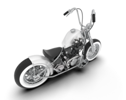 White fast bike isolated on transparent background. 3d rendering - illustration png