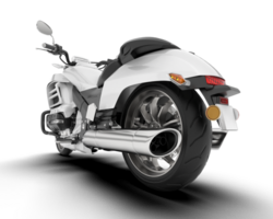 White fast bike isolated on transparent background. 3d rendering - illustration png