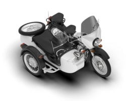 White fast bike isolated on transparent background. 3d rendering - illustration png