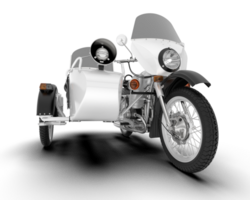 White fast bike isolated on transparent background. 3d rendering - illustration png