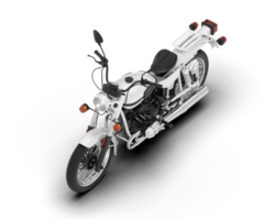 White fast bike isolated on transparent background. 3d rendering - illustration png