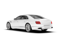 White luxury car isolated on transparent background. 3d rendering - illustration png