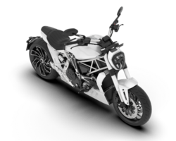 White fast bike isolated on transparent background. 3d rendering - illustration png