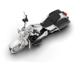 White fast bike isolated on transparent background. 3d rendering - illustration png