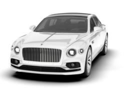 White luxury car isolated on transparent background. 3d rendering - illustration png