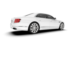 White luxury car isolated on transparent background. 3d rendering - illustration png