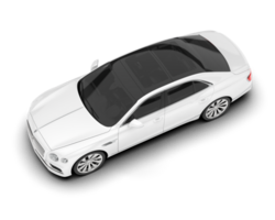 White luxury car isolated on transparent background. 3d rendering - illustration png