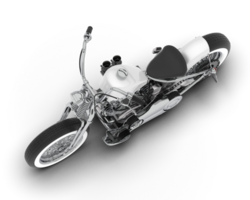 White fast bike isolated on transparent background. 3d rendering - illustration png