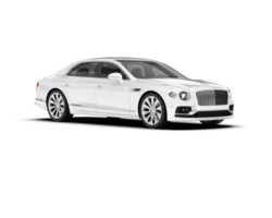 White luxury car isolated on transparent background. 3d rendering - illustration png