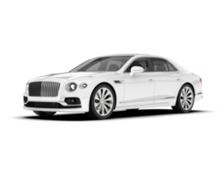 White luxury car isolated on transparent background. 3d rendering - illustration png