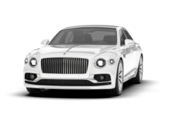 White luxury car isolated on transparent background. 3d rendering - illustration png
