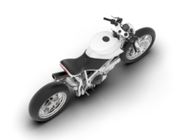 White fast bike isolated on transparent background. 3d rendering - illustration png