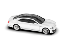 White luxury car isolated on transparent background. 3d rendering - illustration png