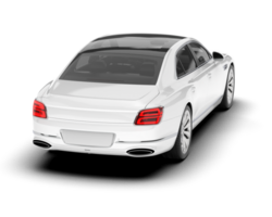 White luxury car isolated on transparent background. 3d rendering - illustration png