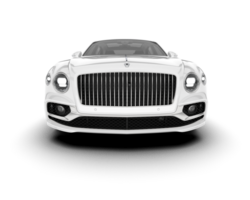 White luxury car isolated on transparent background. 3d rendering - illustration png