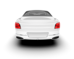 White luxury car isolated on transparent background. 3d rendering - illustration png