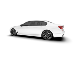 White luxury car isolated on transparent background. 3d rendering - illustration png