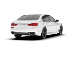 White luxury car isolated on transparent background. 3d rendering - illustration png