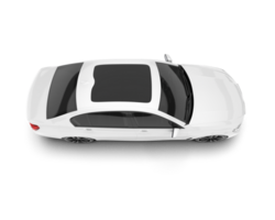 White luxury car isolated on transparent background. 3d rendering - illustration png