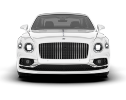 White luxury car isolated on transparent background. 3d rendering - illustration png