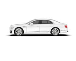 White luxury car isolated on transparent background. 3d rendering - illustration png