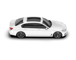 White luxury car isolated on transparent background. 3d rendering - illustration png