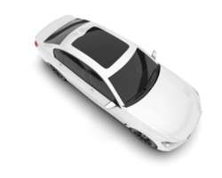 White luxury car isolated on transparent background. 3d rendering - illustration png