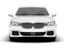 White luxury car isolated on transparent background. 3d rendering - illustration png