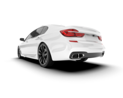 White luxury car isolated on transparent background. 3d rendering - illustration png