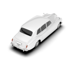 White luxury car isolated on transparent background. 3d rendering - illustration png