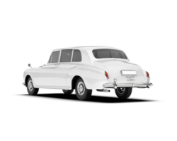 White luxury car isolated on transparent background. 3d rendering - illustration png